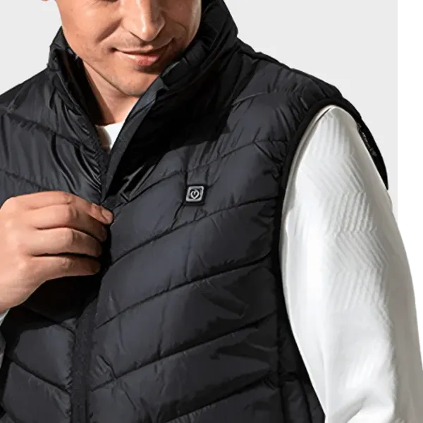 Solana Gear heated vest in black with chest control button