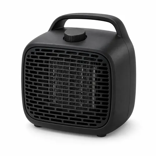 Compact ceramic fan heater with handle