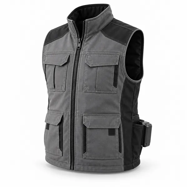Work heated vest with tool battery pack